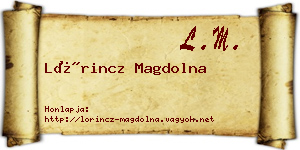 Lőrincz Magdolna névjegykártya