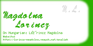 magdolna lorincz business card